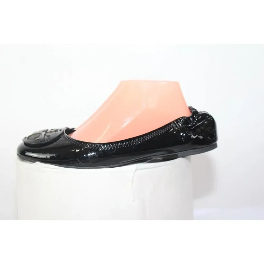 ladies black TORY BURCH flats size 8